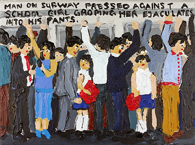 Bad Painting 315 by Jay Rechsteiner, Japan, subway, groping, sexual assault